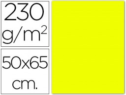 Cartulina fluorescente 50x65cm. amarilla